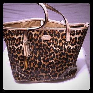 Leopard Print Coach Purse